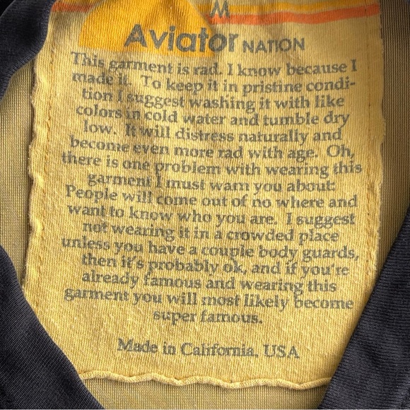 Rare AVIATOR NATION Velvet Shark Sweatshirt Pullover Unisex Medium - Picture 2 of 8